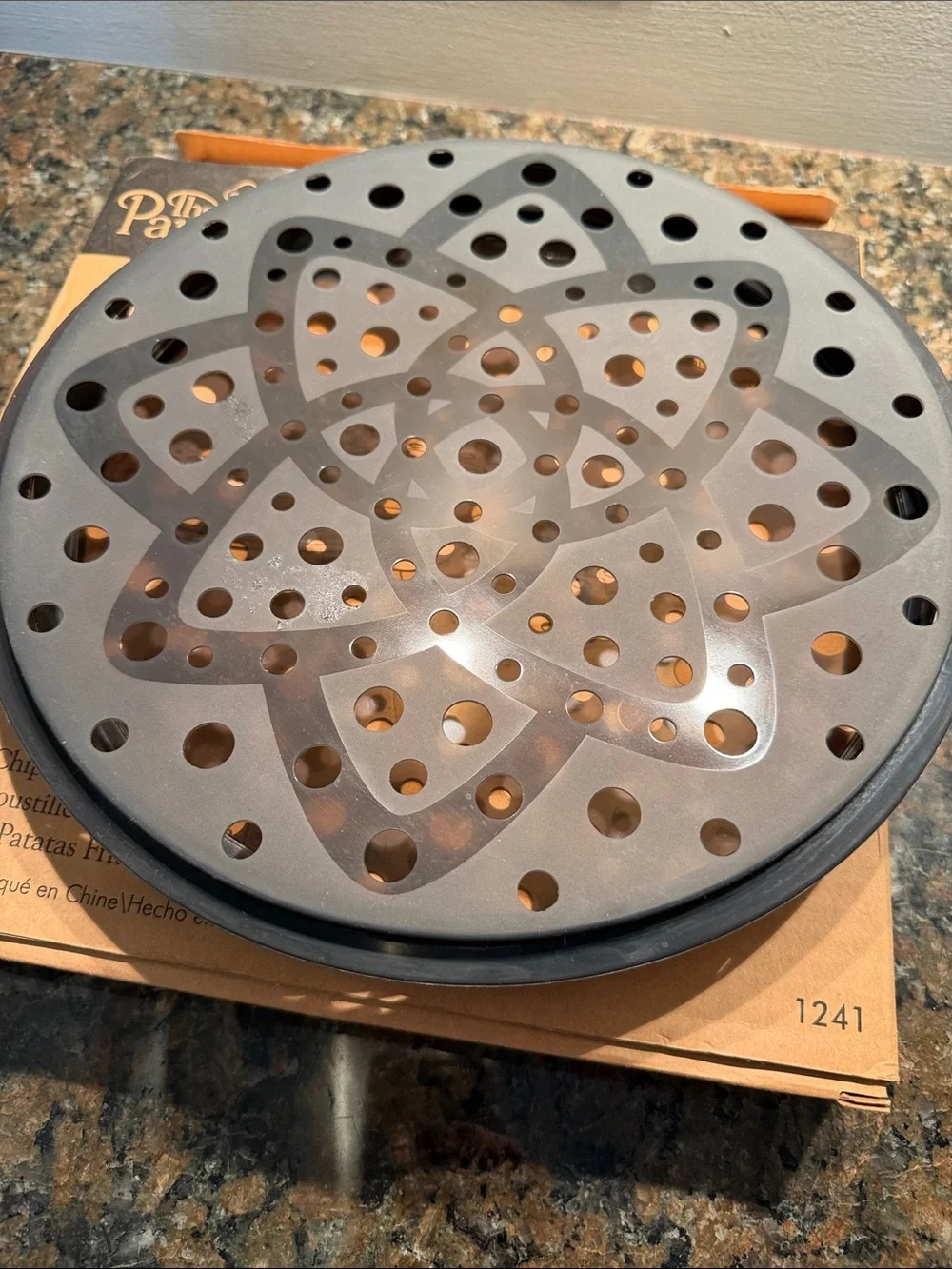 The Pampered Chef Microwave Chip Maker Set — Brown Cardboard Packaging
